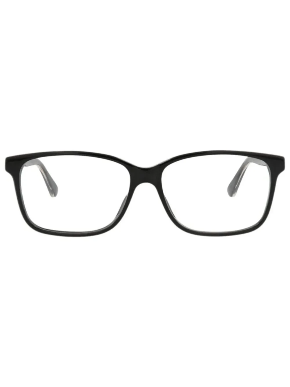 New Gucci Women's Eyeglasses Square Rectangle Acetate Frame Mens Black Crystal